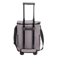 Sac isotherme multifonctionnel portable à roulettes avec fermeture éclair, en aluminium, épaissi, imperméable, pour pique-nique