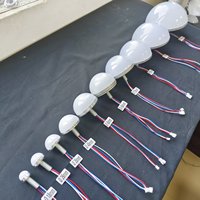Lumière LED programmable étanche à pixels RGB de 18 mm, type champignon, pour parcs d'attractions, grandes roues et décorations de Noël