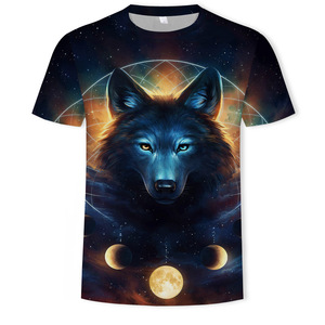 Cheap <strong>Wolf</strong> <strong>T</strong> <strong>Shirt</strong> for Men Animal Print Short Sleeve Top 3d Casual Street Man <strong>T</strong>-<strong>shirt</strong> Oversized Tee <strong>Shirt</strong> Men Vintage Clothing - Product Image 2