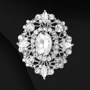 Broche de Cristal Luxuoso de Alta Qualidade para Mulheres, Estilo Retrô Europeu-Americano, Elegante e Moderno, Acessório de Moda para Casacos e Corsages - Product Image 2