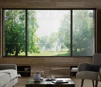 Fenêtre fixe en aluminium avec panneau scellé sécurisé et verre flottant transparent, profilé en aluminium, très populaire pour les immeubles de bureaux