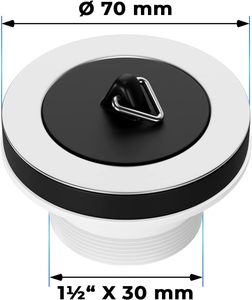 Vanne de vidange de <span class=keywords><strong>lavabo</strong></span> 1 1/2 & 70mm Vanne de vidange universelle en acier inoxydable pour baignoire d'évier - Product Image 4