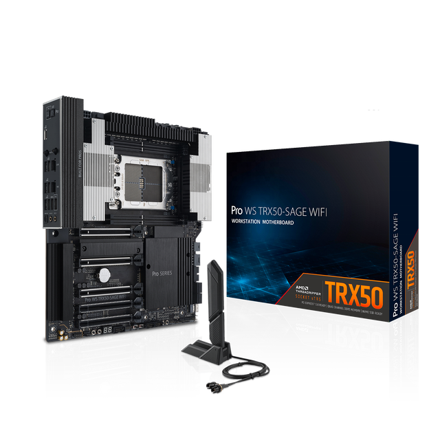 New Original Pro WS TRX50-SAGE WIFI DDR5 PCIe5.0&PCIe4.0 Threadripper Pro 7000 WX 7995WX Processor Workstation Board CEB