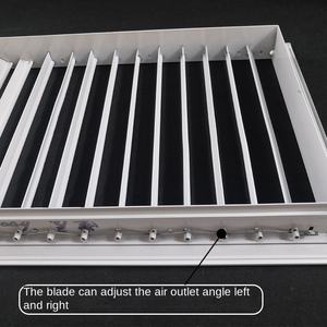 Aluminiumlegering centrale airconditioner verstelbare lamellen luchtuitlaat enkellaags dubbellaags rechthoekige vorm wandmontage airco - Product Image 4