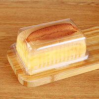 Boîte à gâteau rectangulaire transparente de haute qualité en PET de qualité alimentaire, adaptée à la pâtisserie, aux desserts, aux biscuits, aux sandwichs