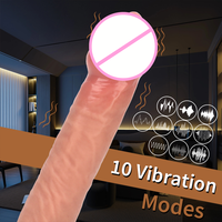 Machine sexuelle à poussée réaliste en silicone pour femmes, 10 modes de vibration, télécommande, jouet pour point G et stimulation anale, plaisir ultime
