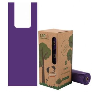 Sacs à déjections canines biodégradables écologiques violets 2025 – Rouleau de sacs poubelles style simple pour l'élimination des déchets d'animaux – Fournitures de nettoyage - Product Image 3