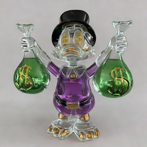 Escultura de Resina Transparente de Pato Donald <span class=keywords><strong>MC</strong></span> Duck Dollar para Arte, Decoración de Manualidades para el Hogar - Product Image 4