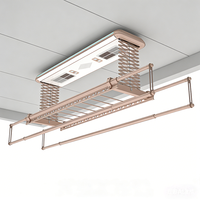 Sèche-linge électrique multifonctionnel robuste avec fonction minuterie, télécommande et éclairage LED pour usage intérieur