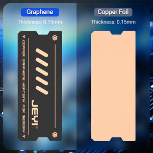 JEYI Dual-Layer Graphen & Kupfer <span class=keywords><strong>M</strong></span>.2 SSD-Kühler 8 für NVMe/NGFF 2280 Laufwerke PS5/PC/Laptops Lagernd 1 Jahr Garantie Hochgeschwindigkeit - Product Image 4