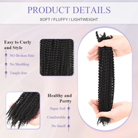 Capelli Umani Afro Kinky Brasiliani Originea, Doppia Trama per Intrecciatura a Uncinetto, 12-20 Pollici, Nero Naturale