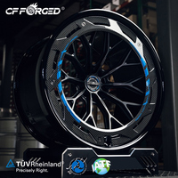 Velg Kustom CF Forged dari Aluminium Alloy Baru 18-22 Inch Desain Multi Spoke 20mm/25mm Finishing Machine Face untuk Tesla Model 3