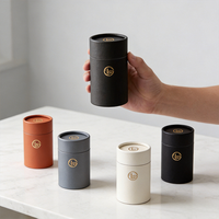 Tube en papier kraft personnalisé avec logo imprimé en couleur, écologique, de luxe, pour cosmétiques, parfums, émulsions, maquillage, cadeaux, bougies