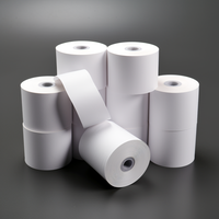 Papel para Caja Registradora al por Mayor de 80x80 mm, Rollos de Papel Térmico de 57x50, Fabricación Personalizada de Rollos de Papel Térmico para Recibos de 3 1/8 X 230