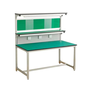 Table de travail robuste en aluminium à trois niveaux, table d'atelier de réparation automobile, poste de travail pour ligne d'assemblage en usine - Product Image 1