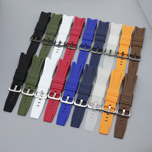 Bracelet de montre en caoutchouc souple avec boucle argentée, 26x14mm, remplacement pour Casio <span class=keywords><strong>GSHOCK</strong></span> GST-210/W300/S100/S110/B100, bracelet en Silicone pour hommes - Product Image 1