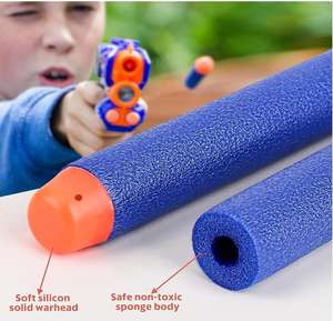 600 pièces/paquet, fléchettes <span class=keywords><strong>de</strong></span> recharge <span class=keywords><strong>de</strong></span> couleur bleue, balles en mousse EVA souple, compatibles avec les pistolets pour enfants, cadeaux <span class=keywords><strong>de</strong></span> fête - Product Image 4