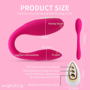 Vibrateur <span class=keywords><strong>sans</strong></span> <span class=keywords><strong>fil</strong></span> en forme de U pour femmes, flexible, pliable, masseur du point G et du clitoris, en silicone, double vibration, jouets sexuels érotiques - Product Image 3