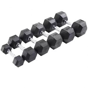 Venta Directa de Fábrica: Juego de Mancuernas Hexagonales con Soporte, 10kg, 20kg, 30kg, Mancuernas Hexagonales de Goma - Product Image 6