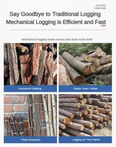 Motosierra eléctrica de vatios, herramienta de varilla guía de 405mm <span class=keywords><strong>para</strong></span> productos de <span class=keywords><strong>madera</strong></span> caseros con bomba de aceite automática y freno - Product Image 6