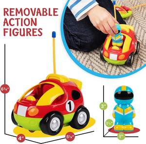 DWI DOWELLIN Auto de Carreras de Control Remoto con Música y Luces, Juguete Eléctrico de Control Remoto para Bebés, Niños Pequeños y Niños - Product Image 5