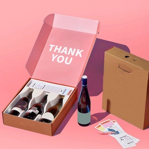 Boîte d'emballage de vin de boîte de carton de vin de papier noir pour 2 3 6 bouteilles - Product Image 3