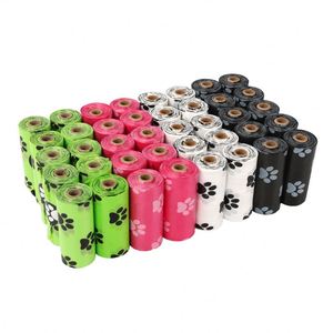 Sacs à déjections canines facilement biodégradables, nouveau look garanti, anti-fuites et extra épais, rouleaux de recharges pour chiens - Product Image 1
