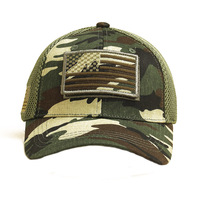 Patch camouflage auto-agrippant détachable, patch brodé drapeau américain, patch brodé personnalisé avec bande auto-agrippante, étiquette, casquette de baseball camouflage pour homme