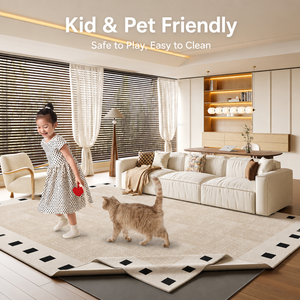 Alfombra de Poliéster Lavable y Extraíble de Color Sólido para Sala de Estar, Resistente a las Manchas, Antideslizante, de Bajo Mantenimiento, Tejida a Máquina, Digital - Product Image 6