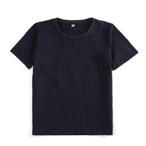 Vente en gros Chemises unies en coton vierge pour bébé garçon Chemises d'été pour enfants à manches courtes et col rond T-shirt <span class=keywords><strong>blanc</strong></span> à broderie pour petit garçon - Product Image 6
