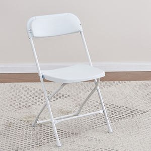 Eco-friendly Modern Garden Outdoor Simple Metal <strong>Folding</strong> Plastic <strong>Chair</strong> <strong>White</strong> <strong>Folding</strong> <strong>Chairs</strong> for Wedding Party Events - Product Image 1