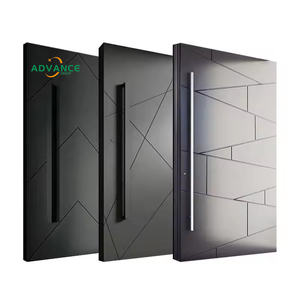 Porta di perno <span class=keywords><strong>esterna</strong></span> lussuosa 2024 grandi porte d'<span class=keywords><strong>ingresso</strong></span> porta nera per la casa con stile moderno - Product Image 1