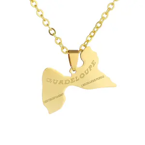 Collier avec pendentif carte <span class=keywords><strong>de</strong></span> guêpe pour femme, bijou <span class=keywords><strong>de</strong></span> couleur or - Product Image 1
