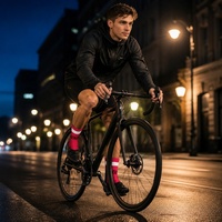 Chaussettes réfléchissantes personnalisées avec logo, multicolores, respirantes, pour le cyclisme, la course à pied, la sécurité nocturne, pour jeunes, hommes et femmes