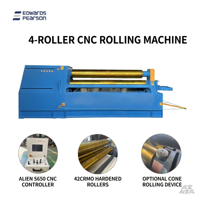 Machine à rouler automatique à 4 rouleaux en acier inoxydable pour tôles d'aluminium, avec composants de moteur essentiels pour le bobinage et le pliage