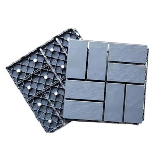 30x30cm Eco-Friendly Wood Grain Dual Lock Interlocking <b>Plastic</b> Deck <b>Tiles</b> Waterproof Outdoor Patio Garden Flooring 5 Year - Product Image 4