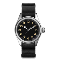 Montre de pilote domestique VH31, mouvement analogique, 36 mm, résistante à l'eau, bracelet en toile, verre saphir, boîtier en titane, style vintage