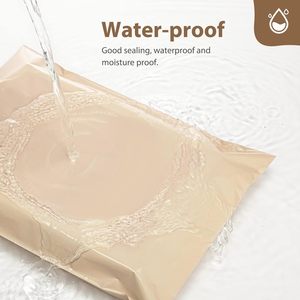 <span class=keywords><strong>Precio</strong></span> de fábrica, bolsas de correo de embalaje de ropa Beige extra grande, logotipo personalizado, bolsas de correo de polietileno personalizadas ecológicas, embalaje - Product Image 3