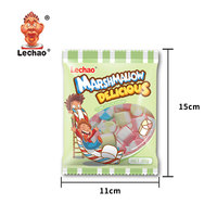 Fabricación de dulces de malvavisco navideño 20g Forma de rollo colorido Algodón de azúcar Delicioso dulce Snack Halal Marshmallow Bar