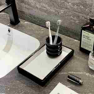 Bandeja Multifuncional de Cerámica - Taza Rectangular para Gargareo, Almacenamiento para Baño y Aseo, Plato para Pastel y Sushi - Diseño Moderno y Minimalista - Product Image 1