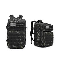 Ransel taktis nilon 600D tugas berat sistem anyaman Molle Anti Maling GPS Panel surya kompresi kabel kejut tahan air