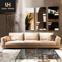 Canapé 4 places en tissu microfibre confortable personnalisé par OEM Mobilier de luxe pour le salon