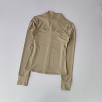 Vêtements de sport pour femmes de qualité Veste de yoga à fermeture éclair complète Vestes de fitness avec trou pour le pouce