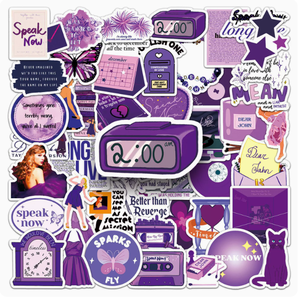 50 Pegatinas Decorativas Impermeables para Equipaje <span class=keywords><strong>de</strong></span> <span class=keywords><strong>Taylor</strong></span> Swift, Álbumes Speak Now y Love Confessions, Venta al Por Mayor - Product Image 3