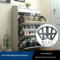 Meuble à chaussures basculant à un, deux ou trois niveaux, étagère à chaussures escamotable, étagère à chaussures dissimulée, accessoires de quincaillerie pour meubles