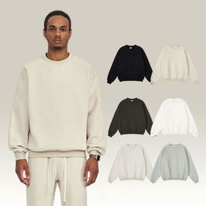 Fabricante de Ropa H5476, Sudaderas Personalizadas al por Mayor, Sudaderas de Cuello Redondo para Hombre, Mezcla de Algodón de 350 g/m² - Product Image 1