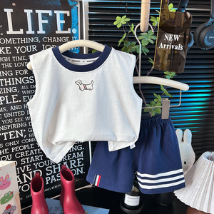 Set Gilet in Cotone per Bambini 2026, Nuovo Stile Estivo, Canotta Senza Maniche per Neonati e Bambini, Top a Righe - Product Image 3