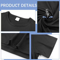 ABD Deposu Düz Siyah Tişört Erkek Atlet Özel Tişört Yüksek Kaliteli Erkek Tişörtü %100 Polyester Erkek Siyah Tişört