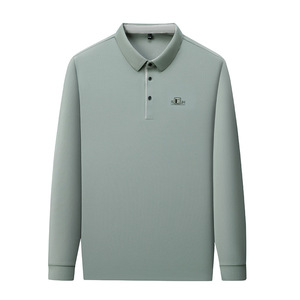 Chemise <span class=keywords><strong>Homme</strong></span> Confortable Printemps-Automne 2026 à Manches Longues Unie, Coupe Ample Décontractée pour Affaires, en Polyester et Spandex - Product Image 1