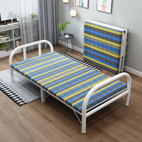 Lit pliant simple en acier pour bureau, idéal pour la pause déjeuner ou usage domestique